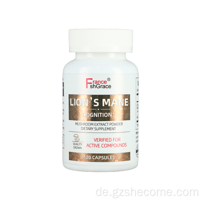 Organische Löwen Mähne Supplement unterstützen die Gesundheit des Gehirns